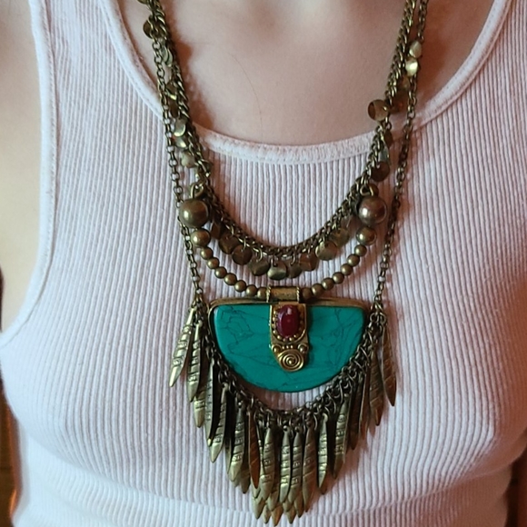 Bohemian necklace beautiful! - Picture 1 of 5